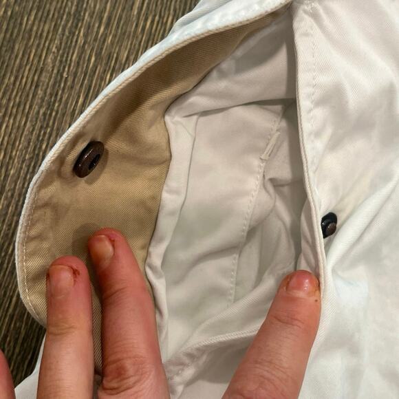 Red Label Hilfiger Denim Mens Cargo Shorts Mid Rise 100% Cotton White Size 32 - Picture 3 of 7